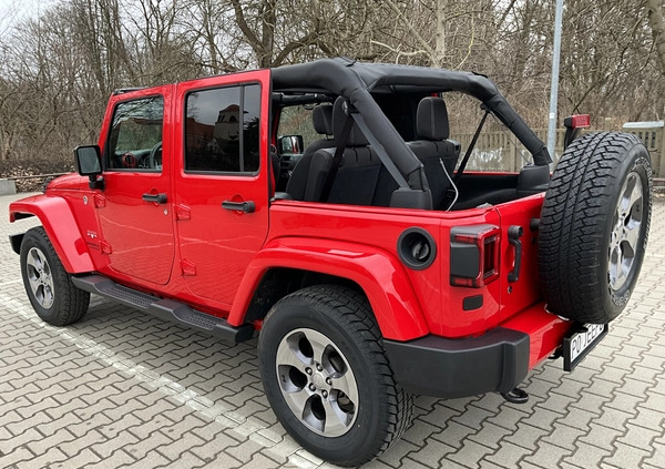 poznań Jeep Wrangler cena 119000 przebieg: 72000, rok produkcji 2016 z Poznań